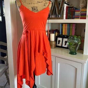 Susana Monaco cherry tomato dress w/ layered skirt